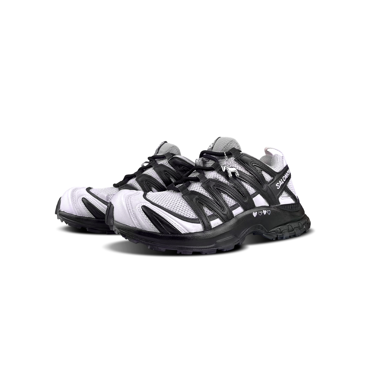 Кроссовки для трейлраннинга и тренировок XA PRO 3D Cushioning Support Low top Unisex с фиолетовым SALOMON, черный — фото 4