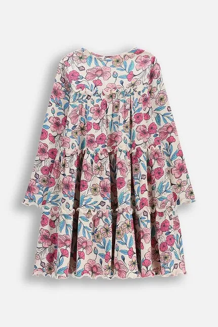 Платье babydoll из хлопка Coccodrillo, мультиколор — фото 2