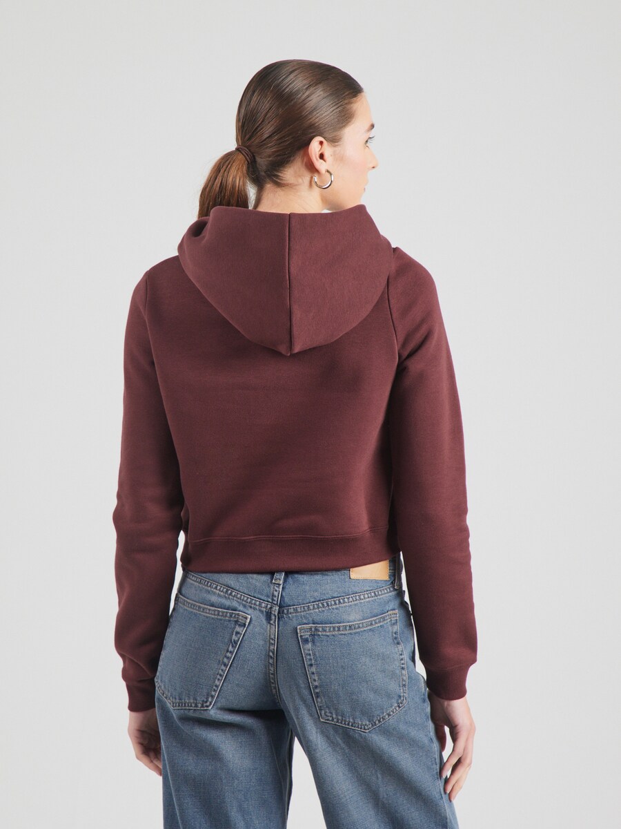 Толстовка Nike Sportswear Phoenix Fleece, бургундия — фото 4