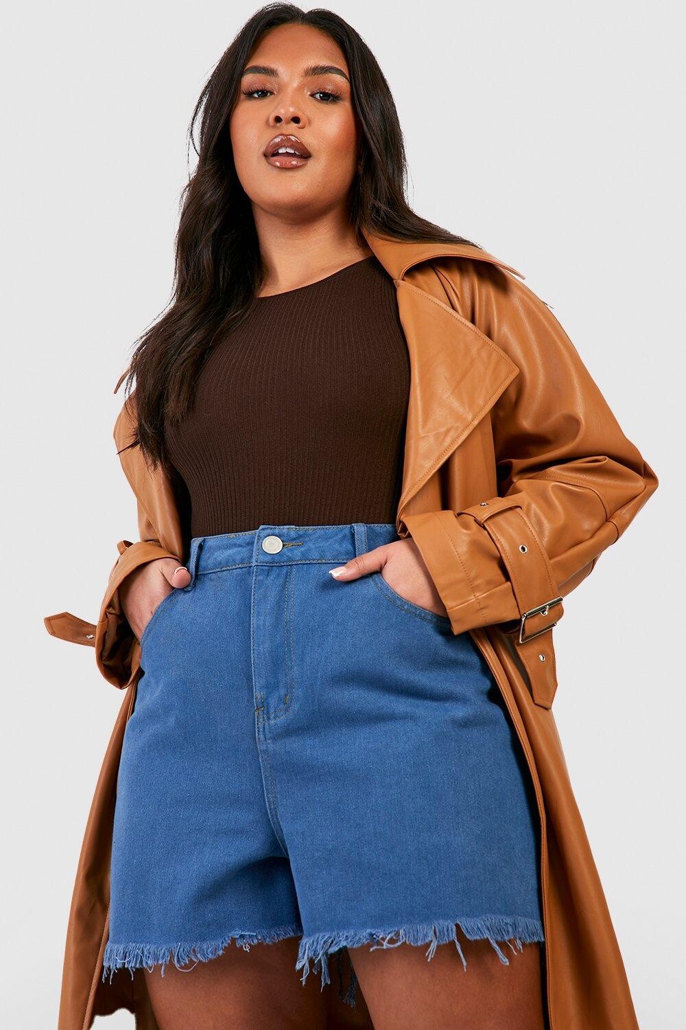 Джинсовые шорты mom short Boohoo, синий