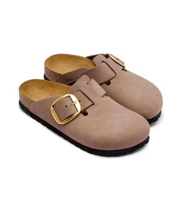 Кожаные мюли Boston Big Buckle Narrow fit Birkenstock, фиолетовый — фото 2