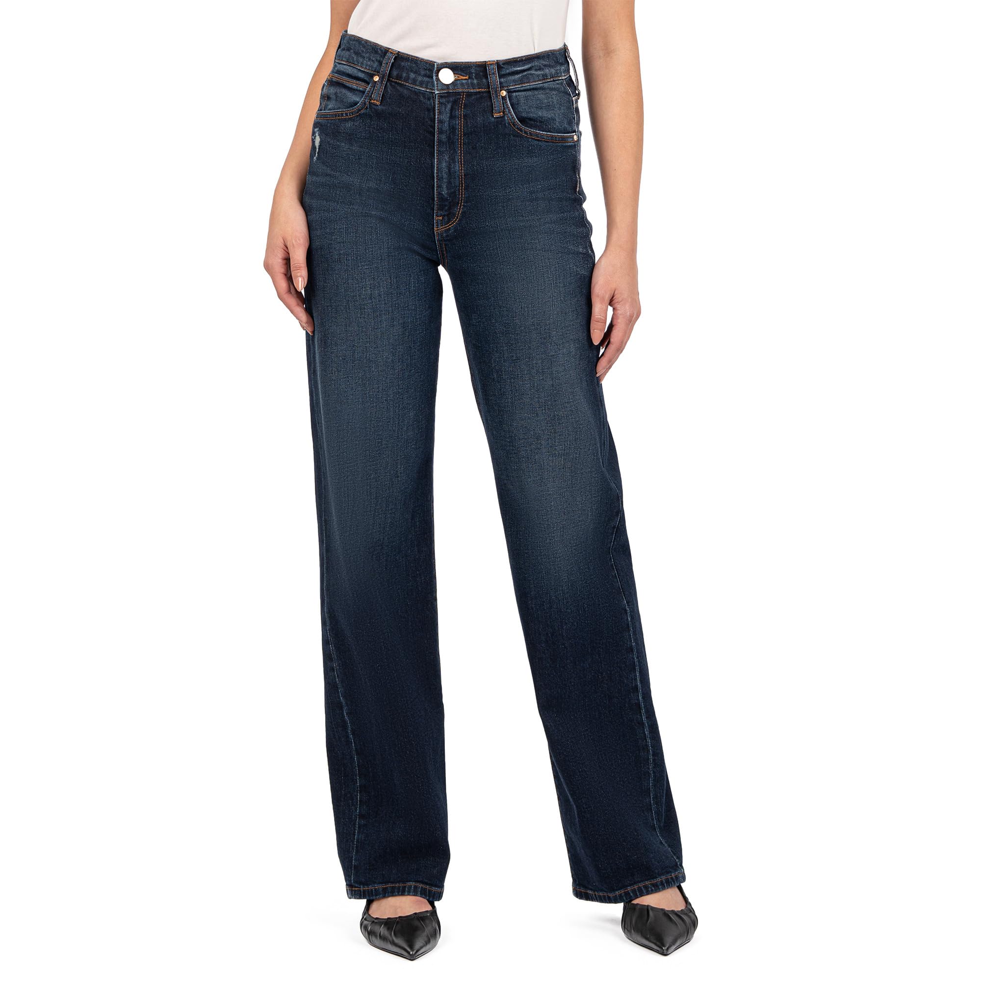 

Джинсы KUT from the Kloth Sienna High-Rise Wide Leg Five-Pocket In Feelings, цвет Feelings