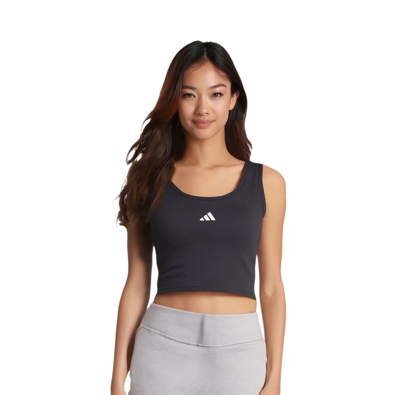 Топ-майка Adidas Free Shipping Small Logo черный/белый — фото 4