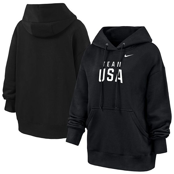 Женский черный худи oversized Phoenix с флисом Team USA Nike
