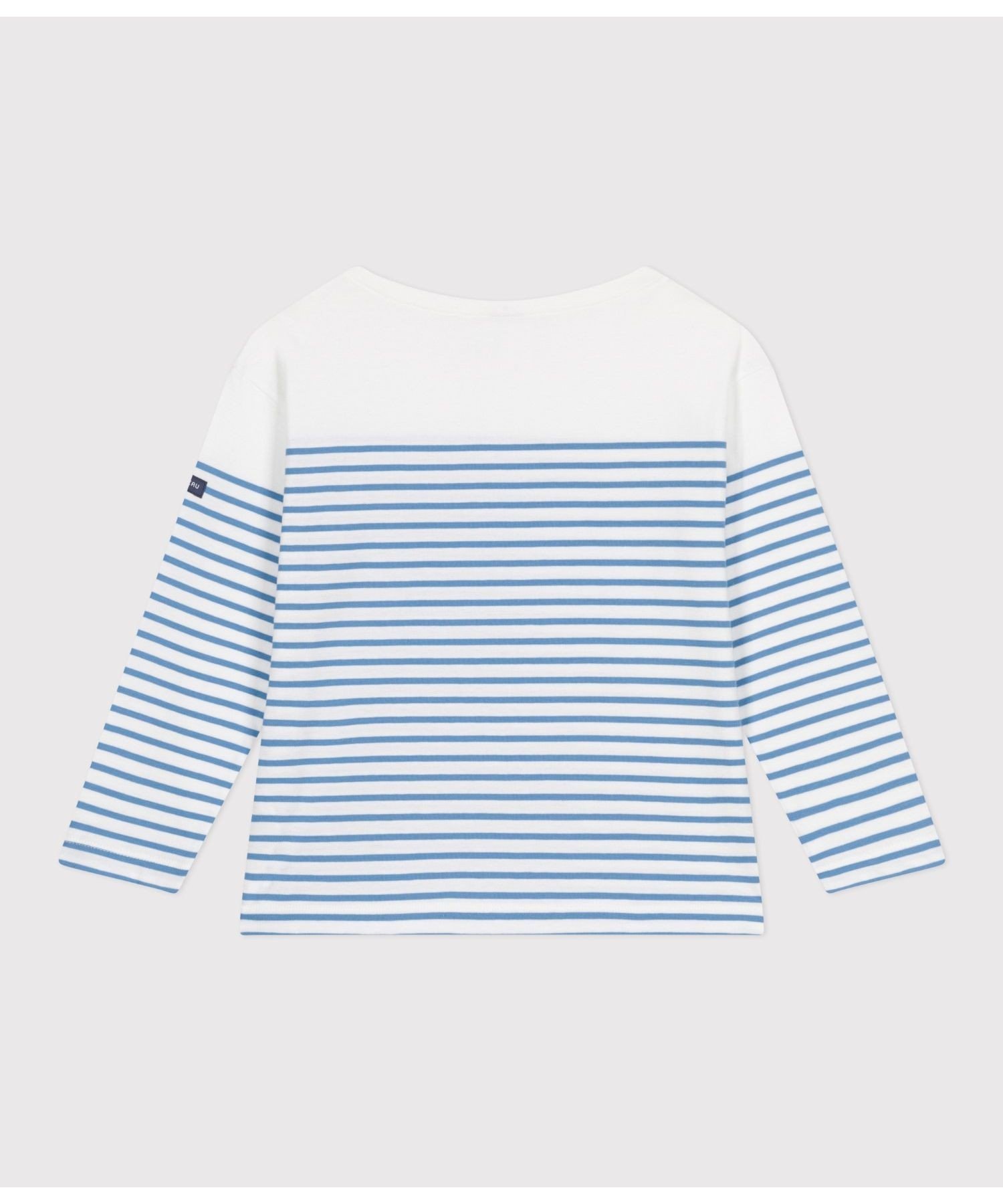 Толстовка Мариньер, крой и пошив Petit Bateau, Off-white/Blue — фото 4