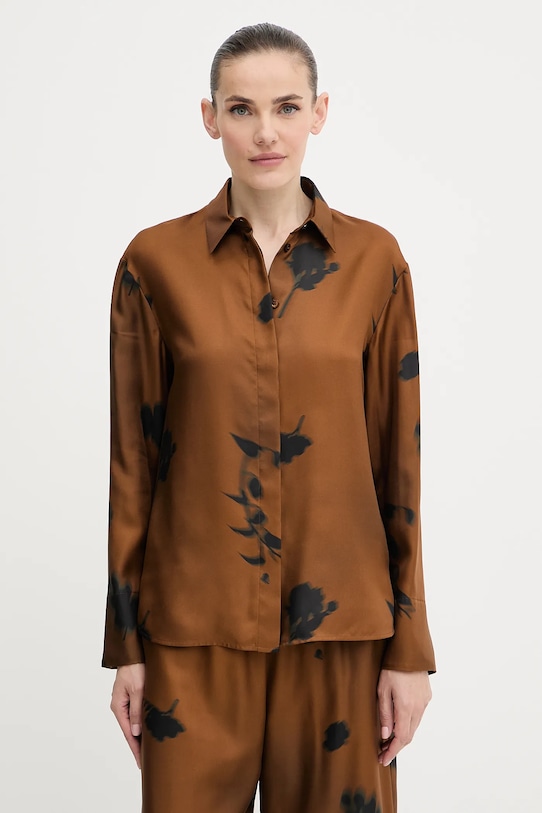 

Шелковая рубашка eraclea MM by Max Mara, коричневый