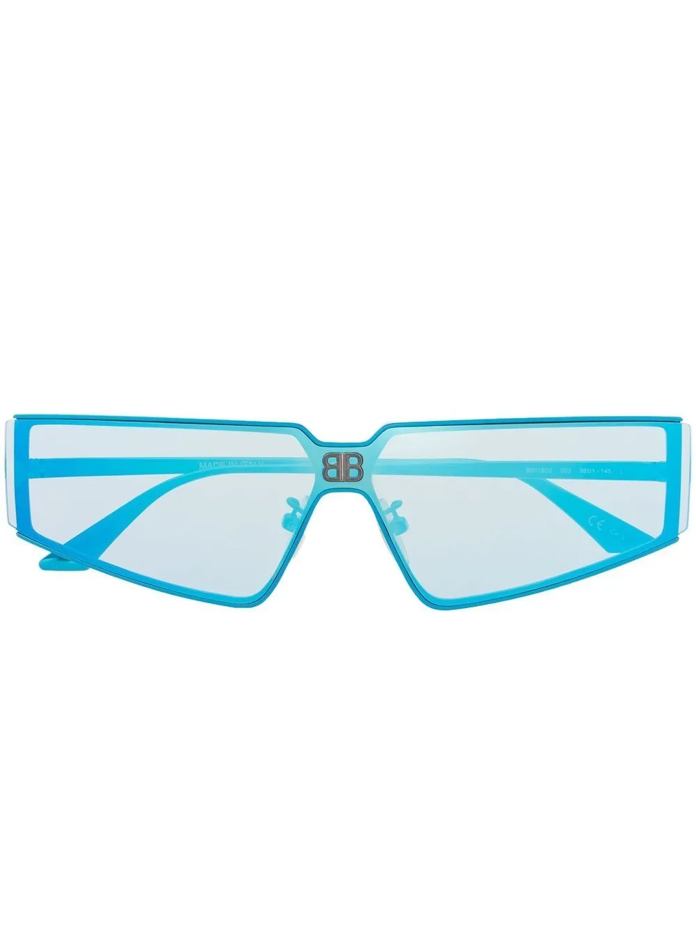 

Солнцезащитные очки в геометричной оправе Balenciaga Eyewear, синий