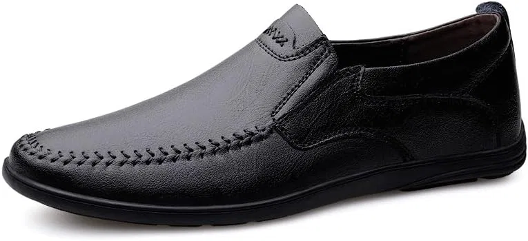 Туфли мужские на кожаном верхе, Loafers, черные PUGHGAETZF — фото 3