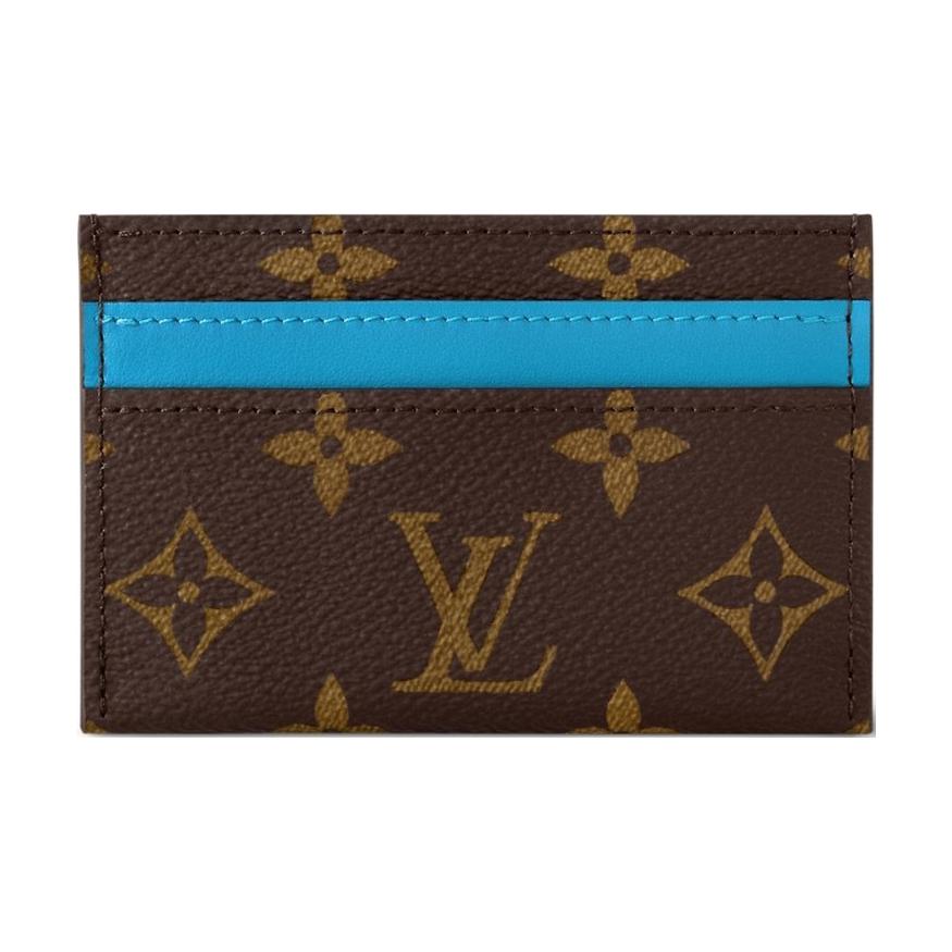 

Кожаный картхолдер унисекс синий и коричневый LOUIS VUITTON