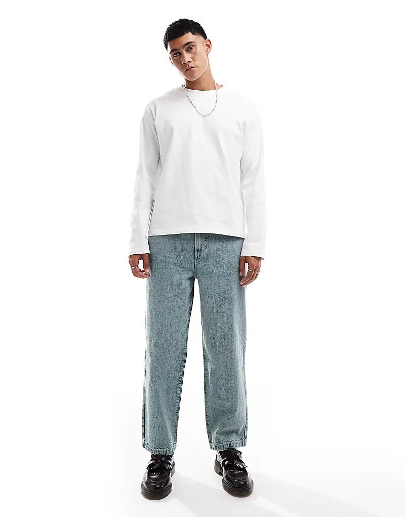 

Джинсы-бочки средней потертости ASOS DESIGN