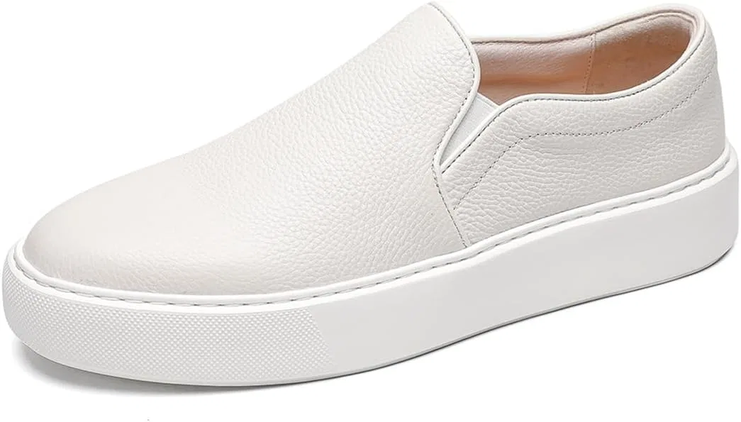 Лоферы кожаные Loafers for Men, белый FIAVOM