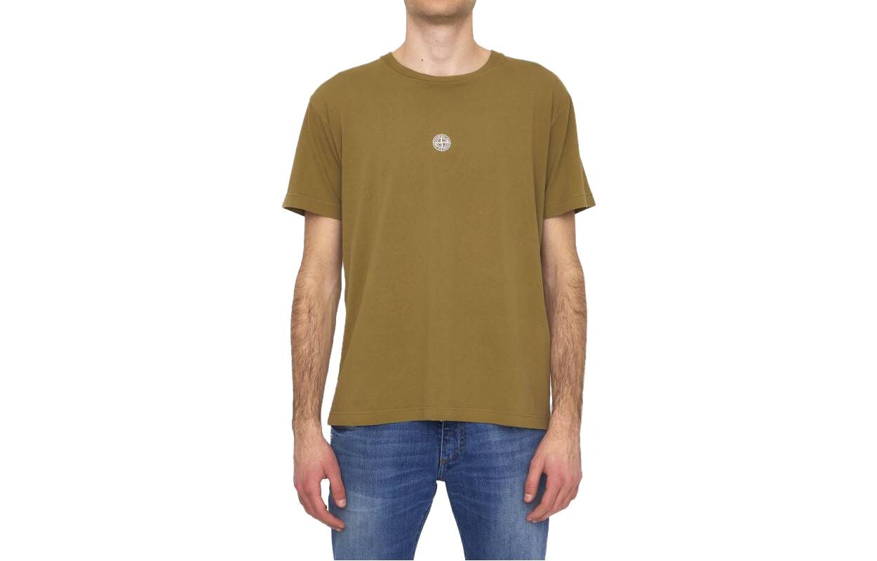 

STONE ISLAND Мужская футболка, цвет Brown, Коричневый, STONE ISLAND Мужская футболка, цвет Brown