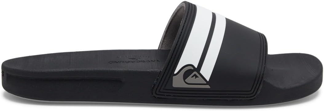 Мужские сандалии Quiksilver Rivi Slide с комфортом Hydrobound, черный/серый — фото 2