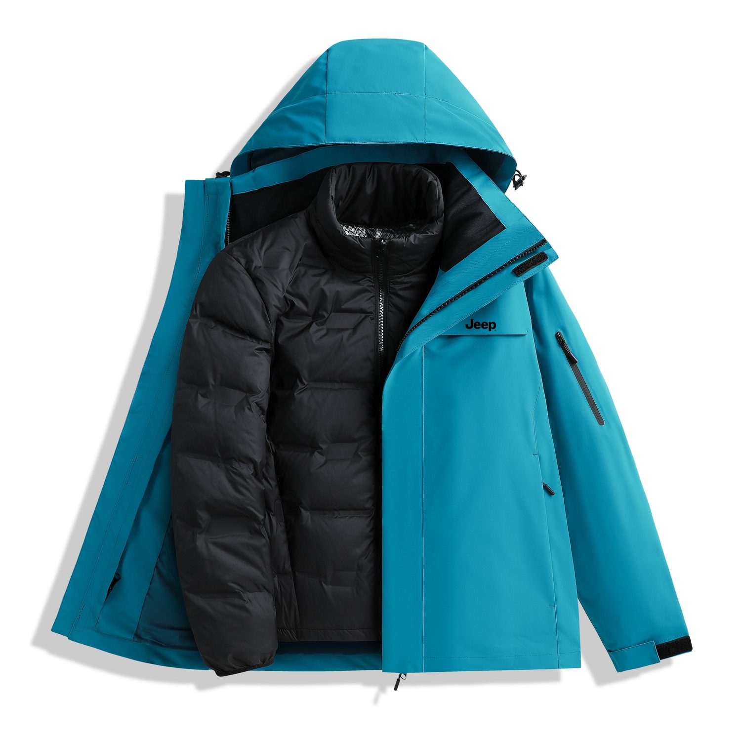 

Зимние куртки и пальто Unisex Jeep, turquoise синий[shell+down liners]