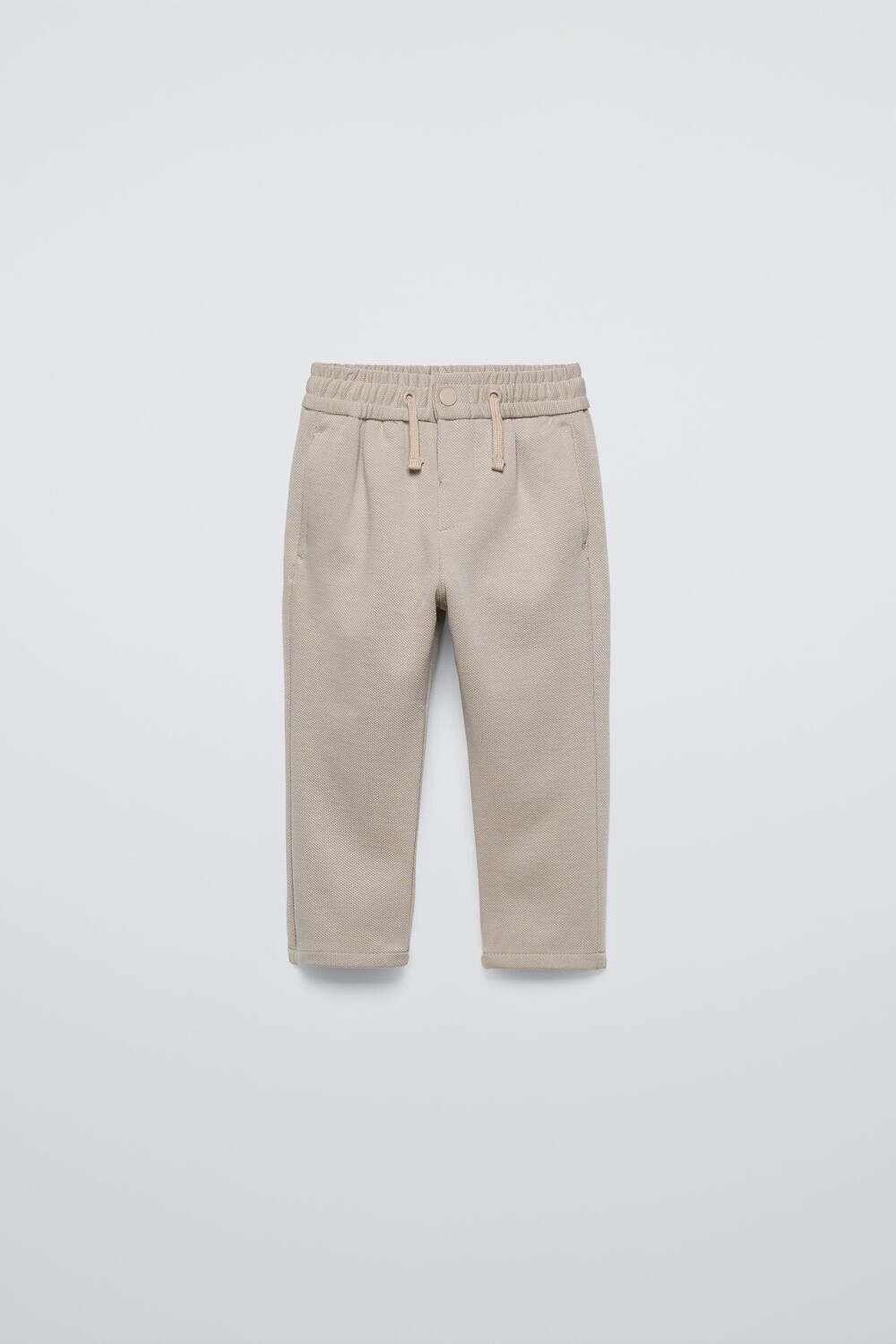

Брюки прямого кроя ZARA, бежевый