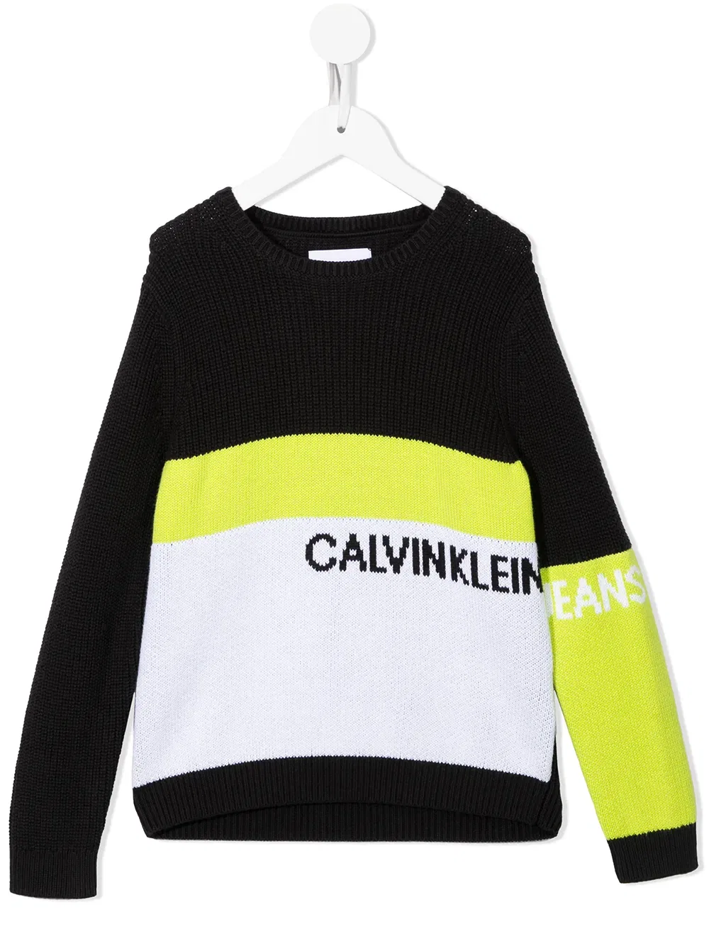 Джемпер с принтом в виде цветовых блоков Calvin Klein Kids, черный