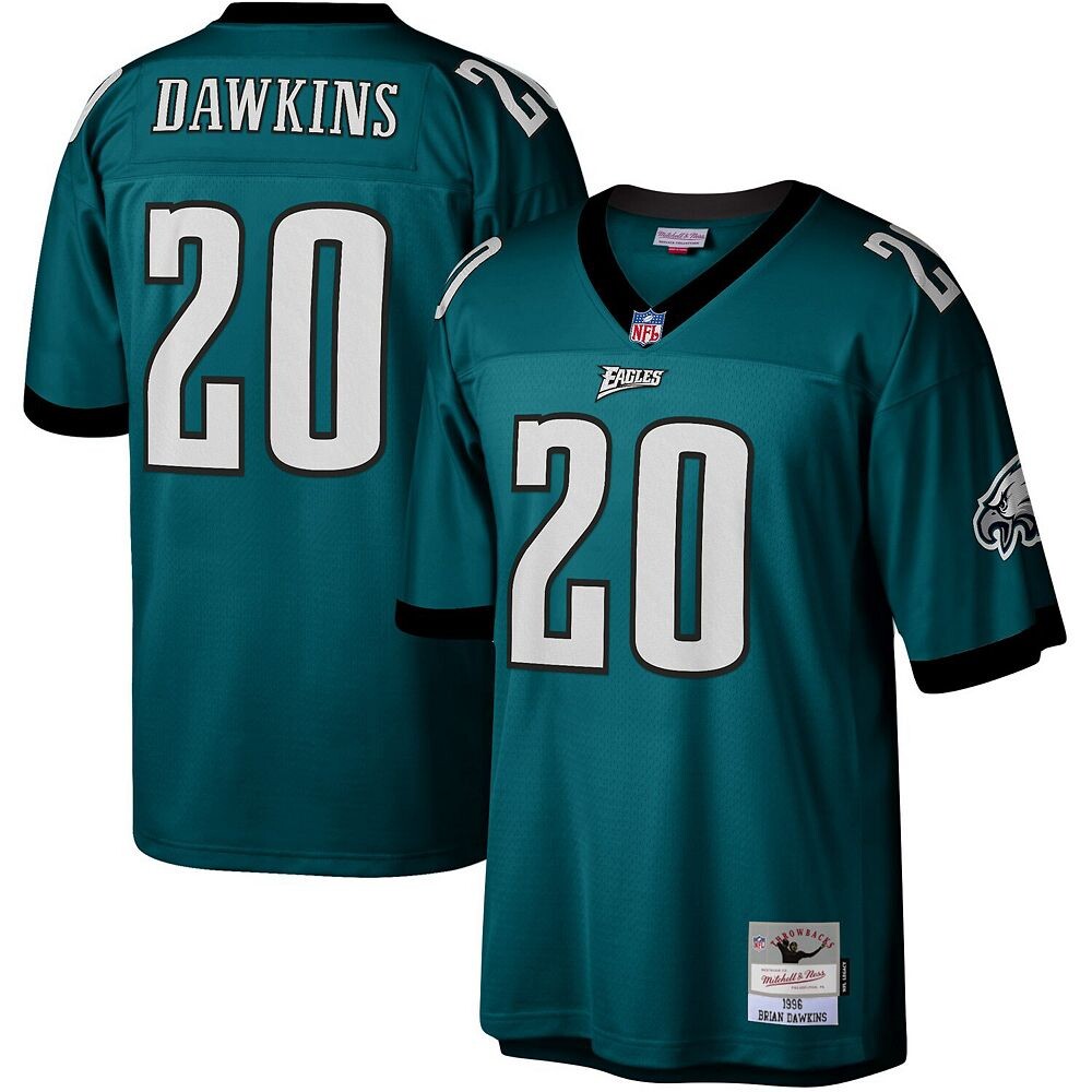 

Мужская футболка Mitchell & Ness Brian Dawkins Midnight Green Philadelphia Eagles 1996 Legacy Replica Джерси, цвет Eag Green