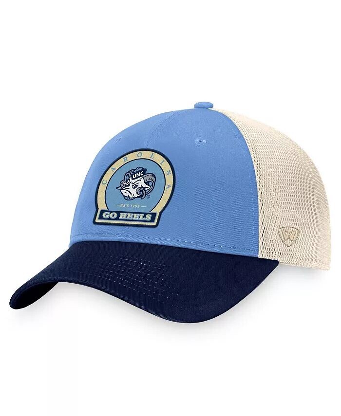 

Мужская регулируемая шляпа Carolina Blue North Carolina Tar Heels Refined Trucker Top Of The World, синий