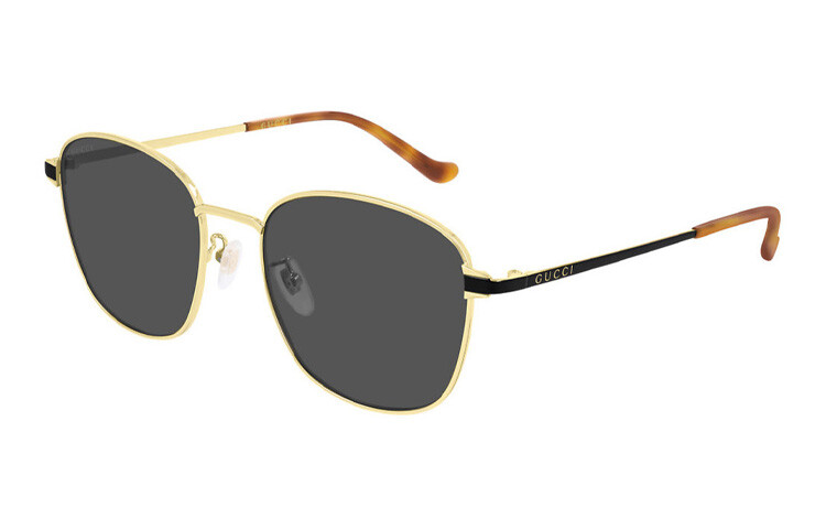 

Очки солнцезащитные Gucci Unisex, черный / золотой / коричневый