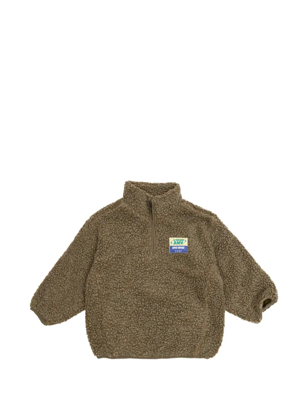Фактурная толстовка с застежкой-молнией American Vintage Kids, зеленый