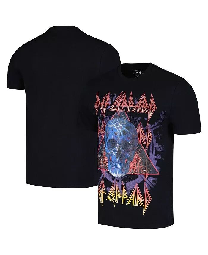 

Мужская и женская черная футболка Def Leppard Skull Reason, черный