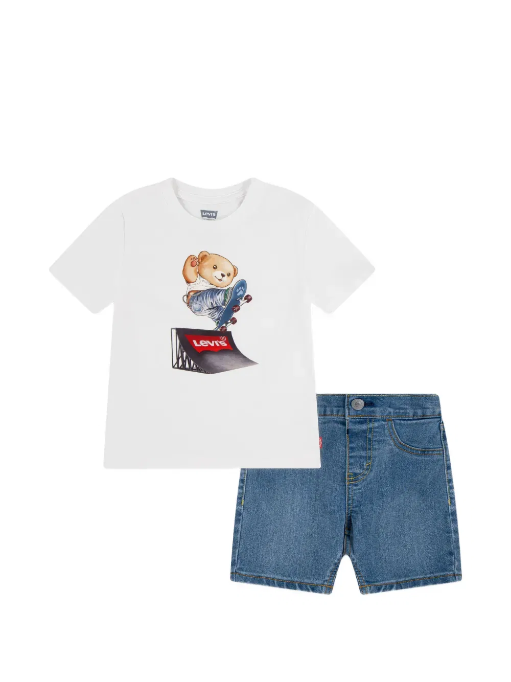 Комплект шорт Teddy-graphic (два комплекта) Levi'S Kids, белый