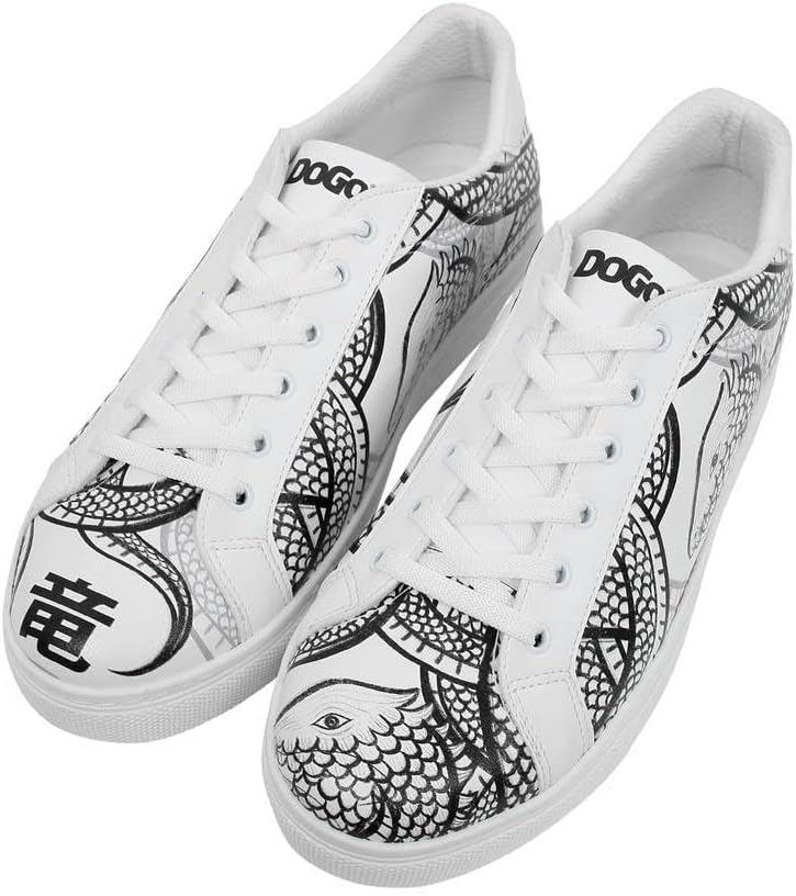 

Кроссовки DOGO Casual для мужчин- веганские кожаные и уникальные кроссовки для ходьбы для мужчин, The Power of the Dragon