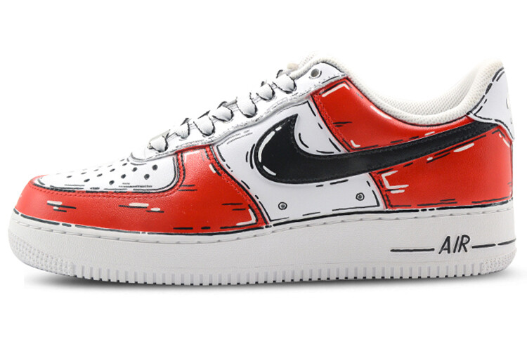 

Кроссовки для скейтбординга Air Force 1 женские с низким верхом, белые/красные Nike, Красный, Кроссовки для скейтбординга Air Force 1 женские с низким верхом, белые/красные Nike