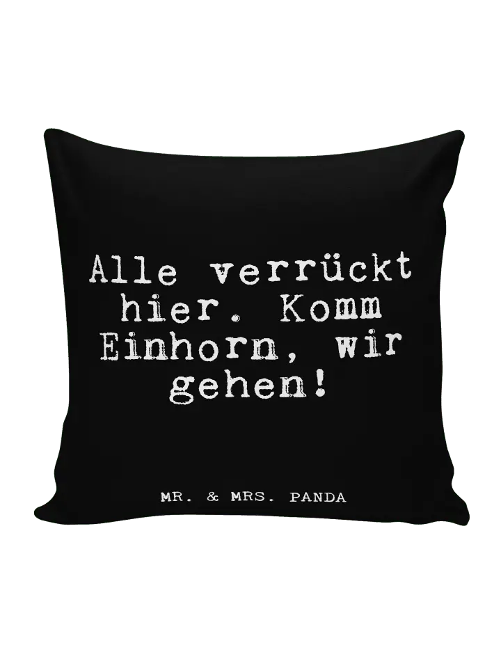 

Подушка Mr & Mrs Panda 40x40 Alle verrückt hier Komm, черный