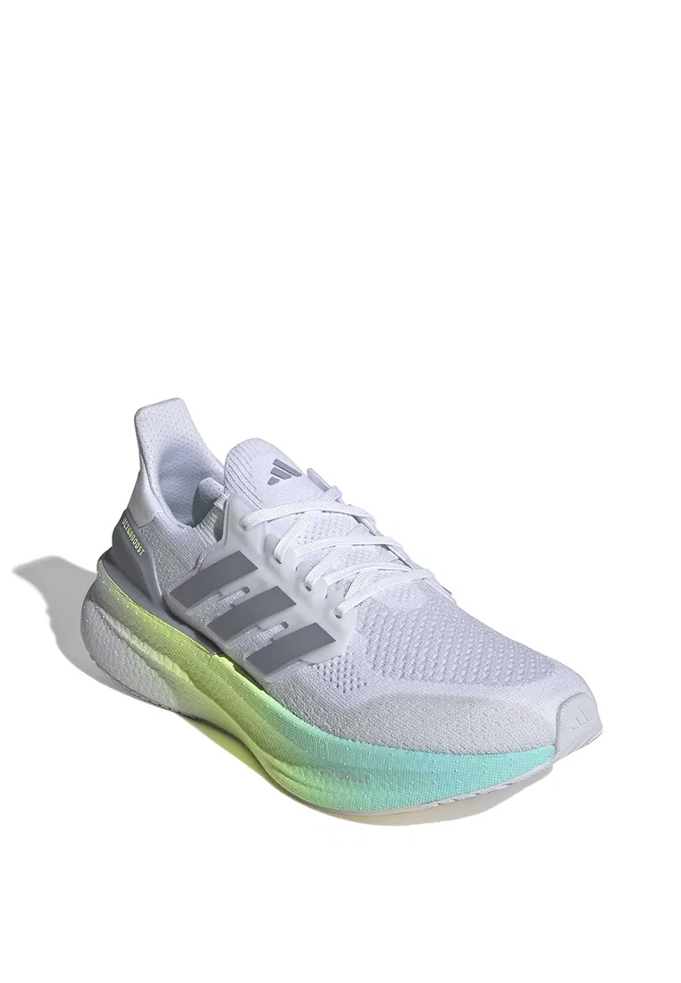 Кроссовки мужские спортивные, Ultraboost 5, Adidas, белый/серебристый — фото 2