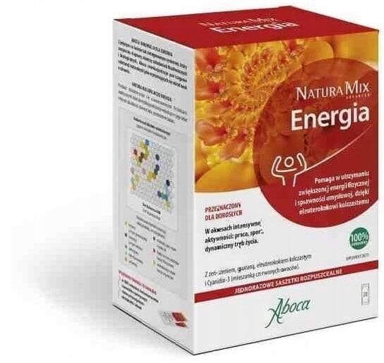

Aboca, Natura Mix, Energy Ginseng, 20 пакетиков.