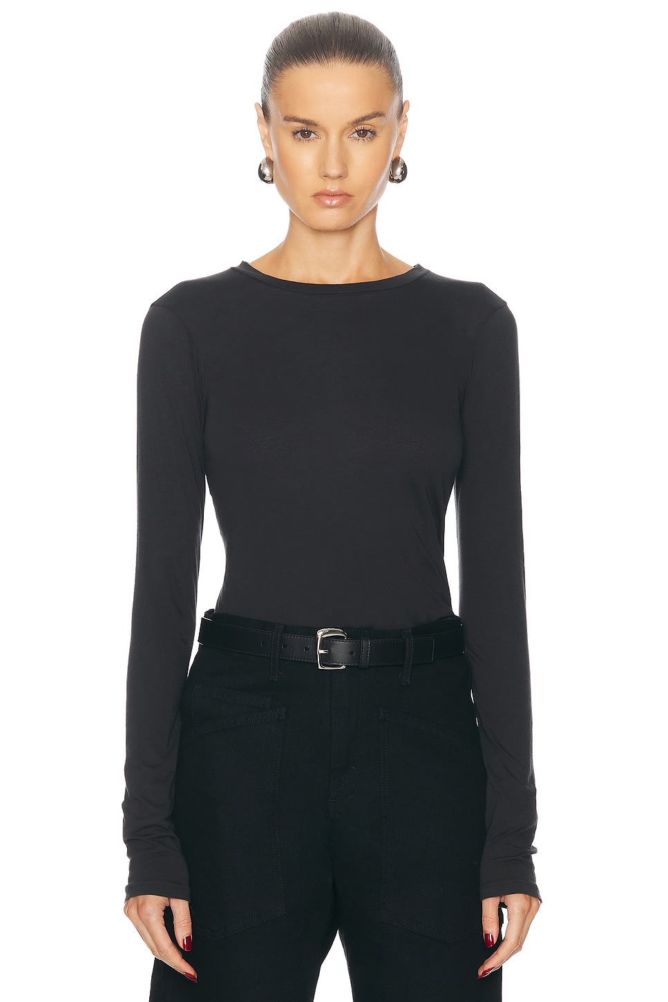 

Рубашка с длинным рукавом NILI LOTAN, цвет Washed Black