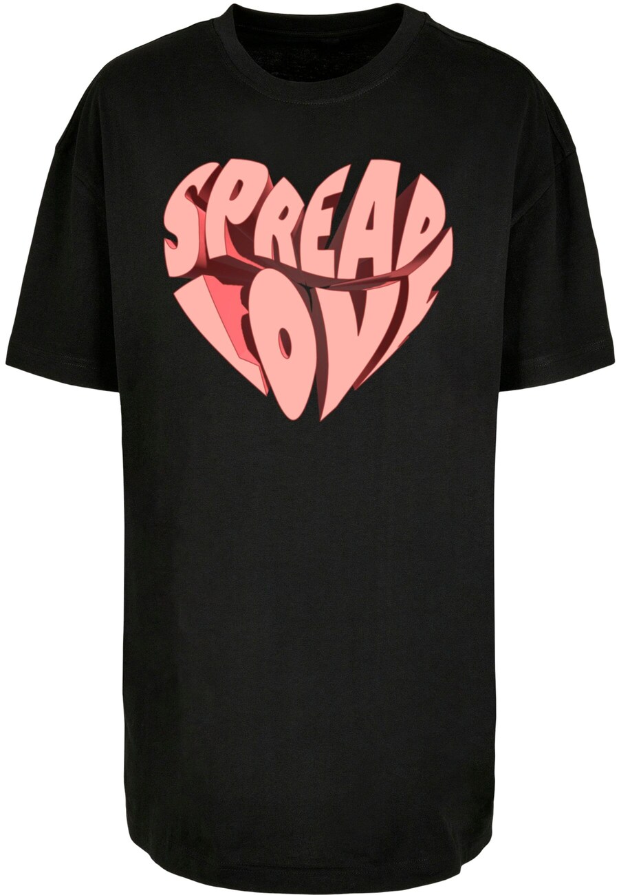 

Топ оверсайз Merchcode Oversized Shirt Hugs & Love - Spread Love, черный