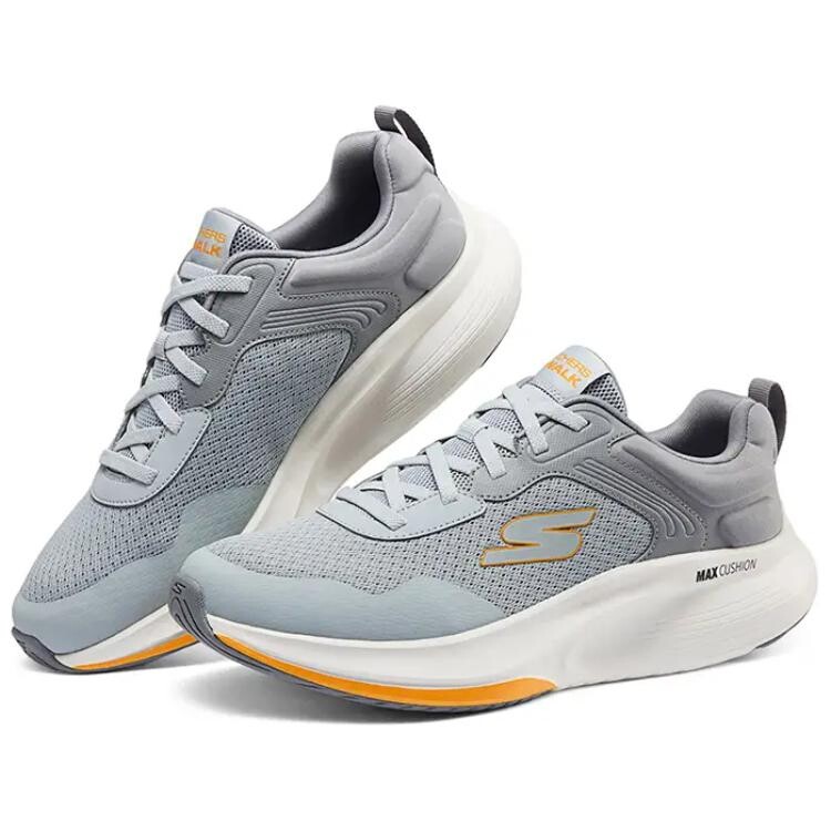 Кроссовки мужские с низким верхом светло-серые Skechers — фото 3