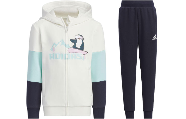 

Детская повседневная спортивная одежда Adidas, Jade White+Legend Ink