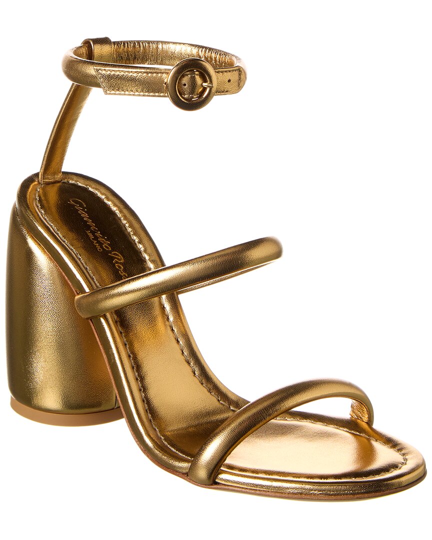 Gianvito Rossi Adrie 95 Leather Sandal, желтый