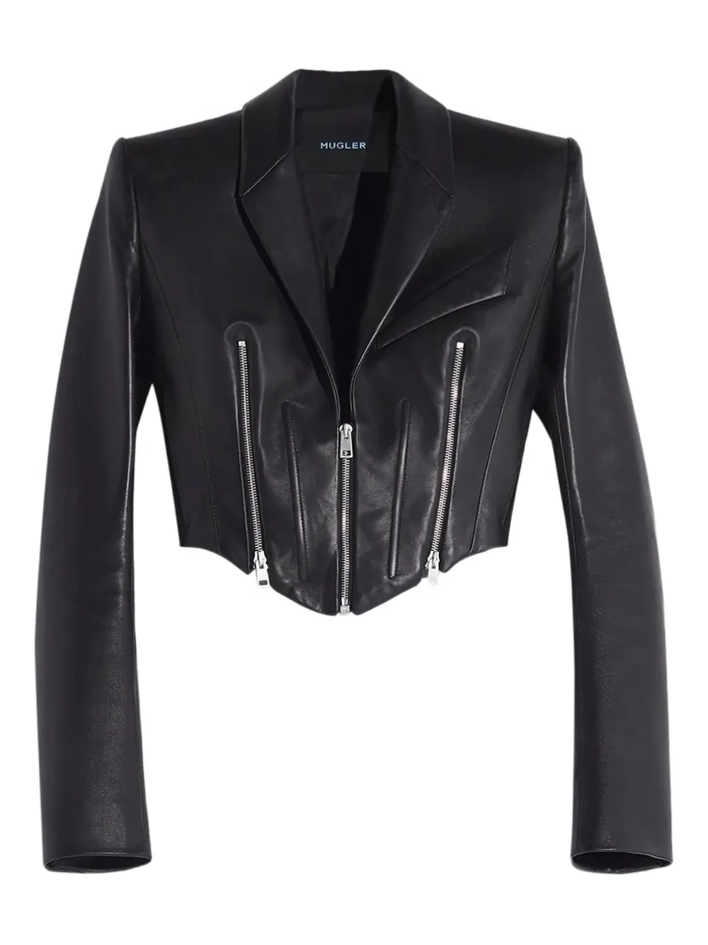 

Укороченная куртка с молниями Mugler, черный