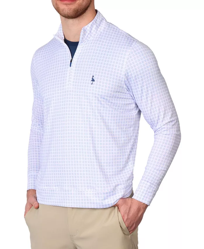 

Мужская спортивная толстовка с геометрическим принтом Four Squared Quarter Zip Tailorbyrd, белый