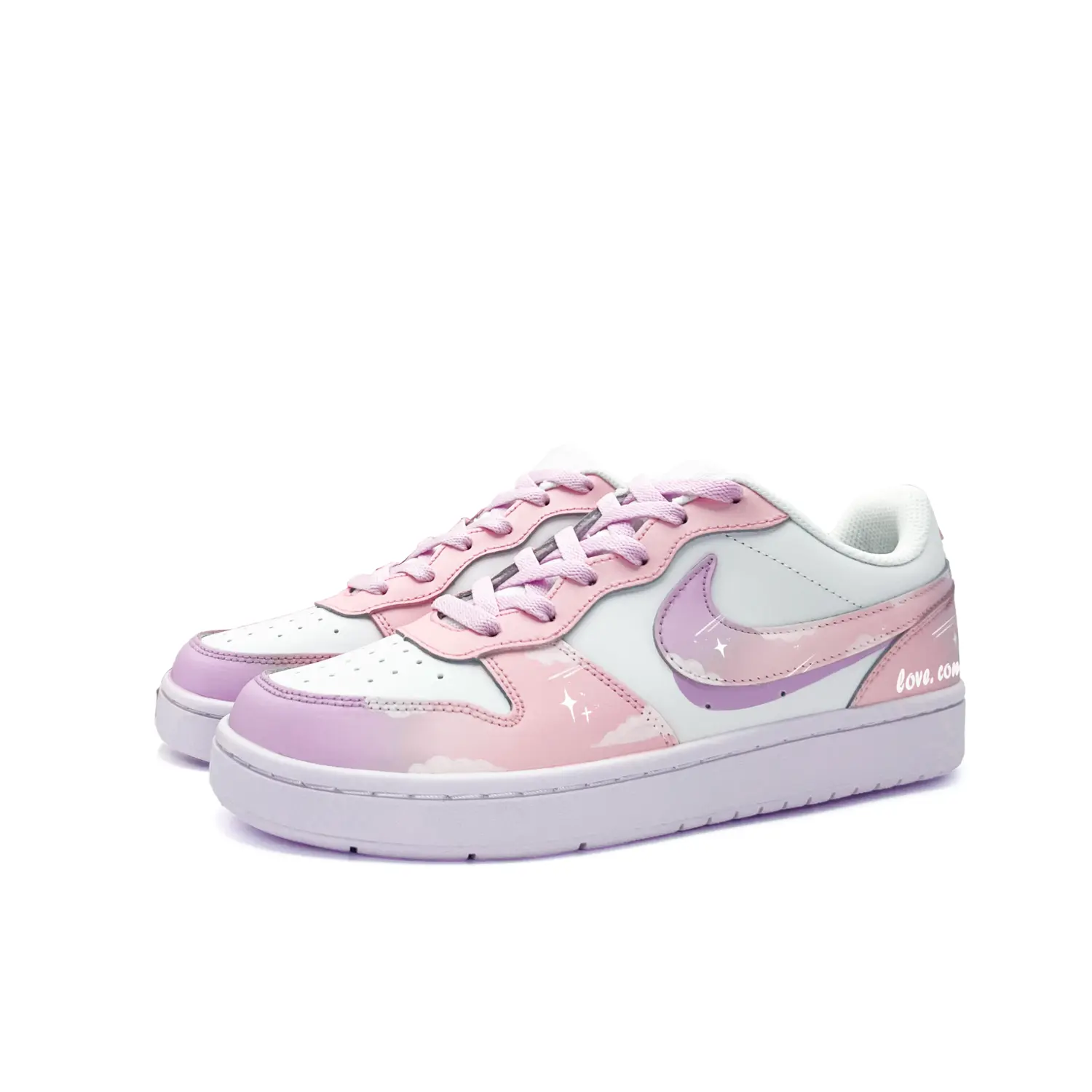 

Кроссовки Nike Court Borough Skateboarding Shoes Women's Low-top Pink/purple, фиолетовый