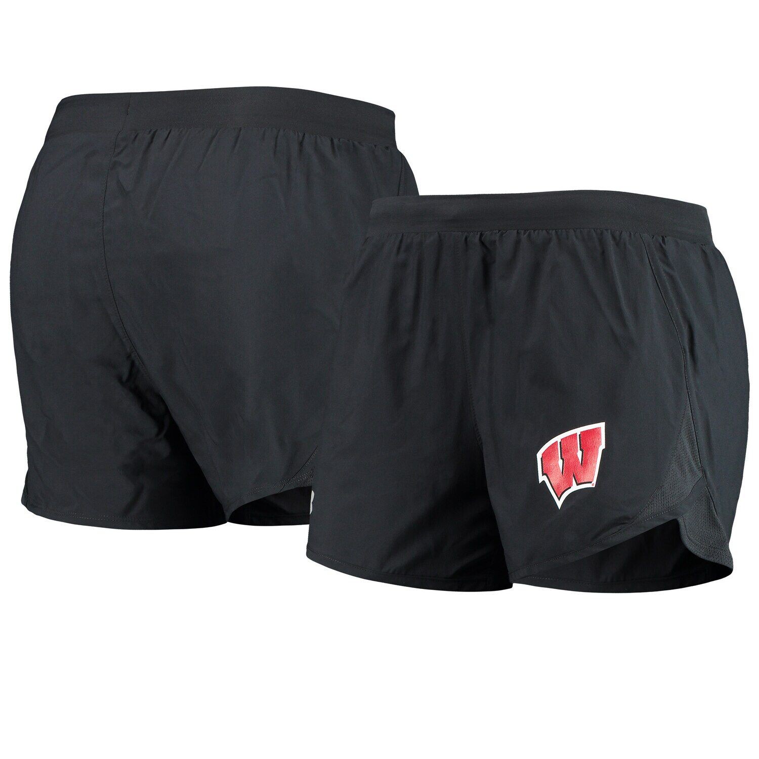 

Женские шорты Under Armour Black Wisconsin Badgers Fly By Run 2.0 Performance Under Armour