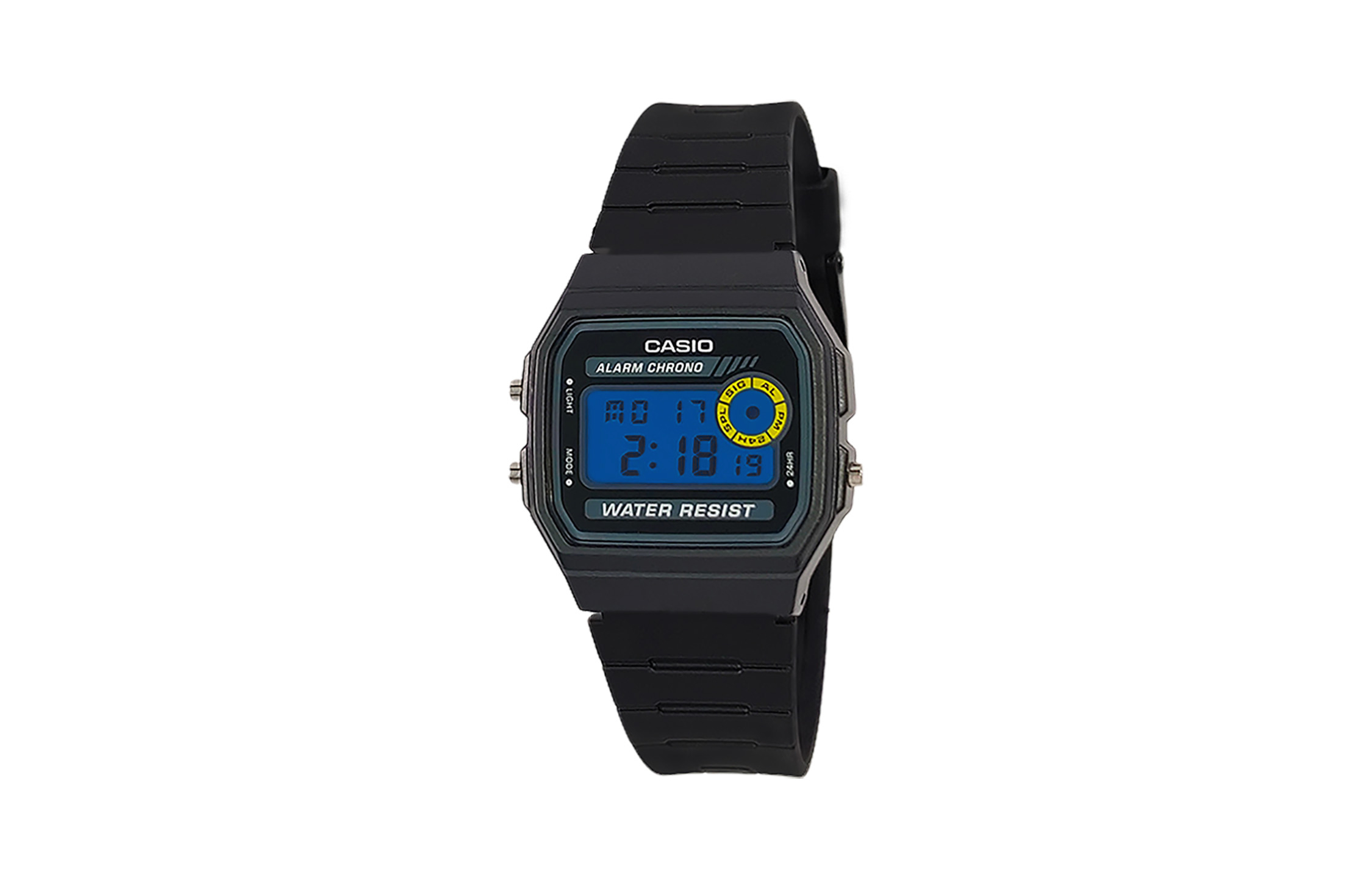 

CASIO Часы Retrofit Series Quartz Movement Resin Strap Watch Men's Watch Black Dial, Black Dial with Blue Bezel
