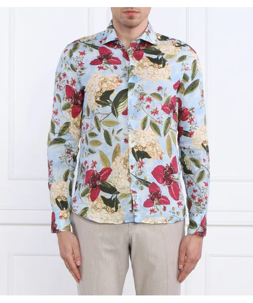 

Льняная рубашка Slim fit Stenströms, мультиколор