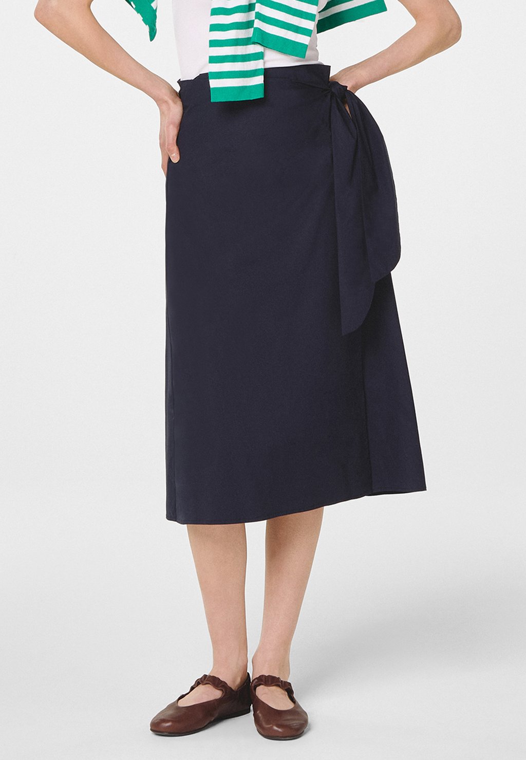 

Юбка с запахом A-line skirt Rodier, темно-синий