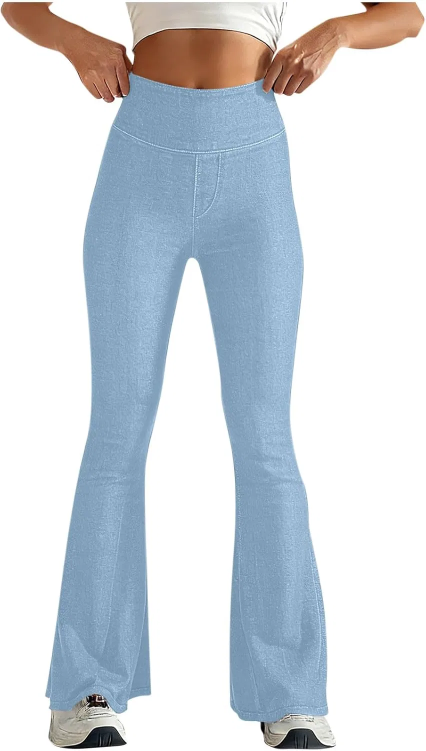 Джинсы skinny bootcut, голубой