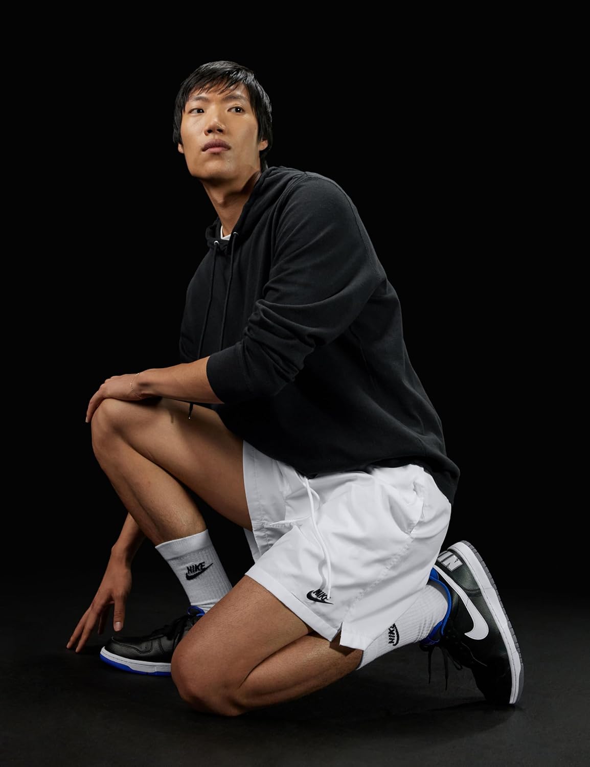 Мужские кроссовки Nike Big Low, белый/черный — фото 2