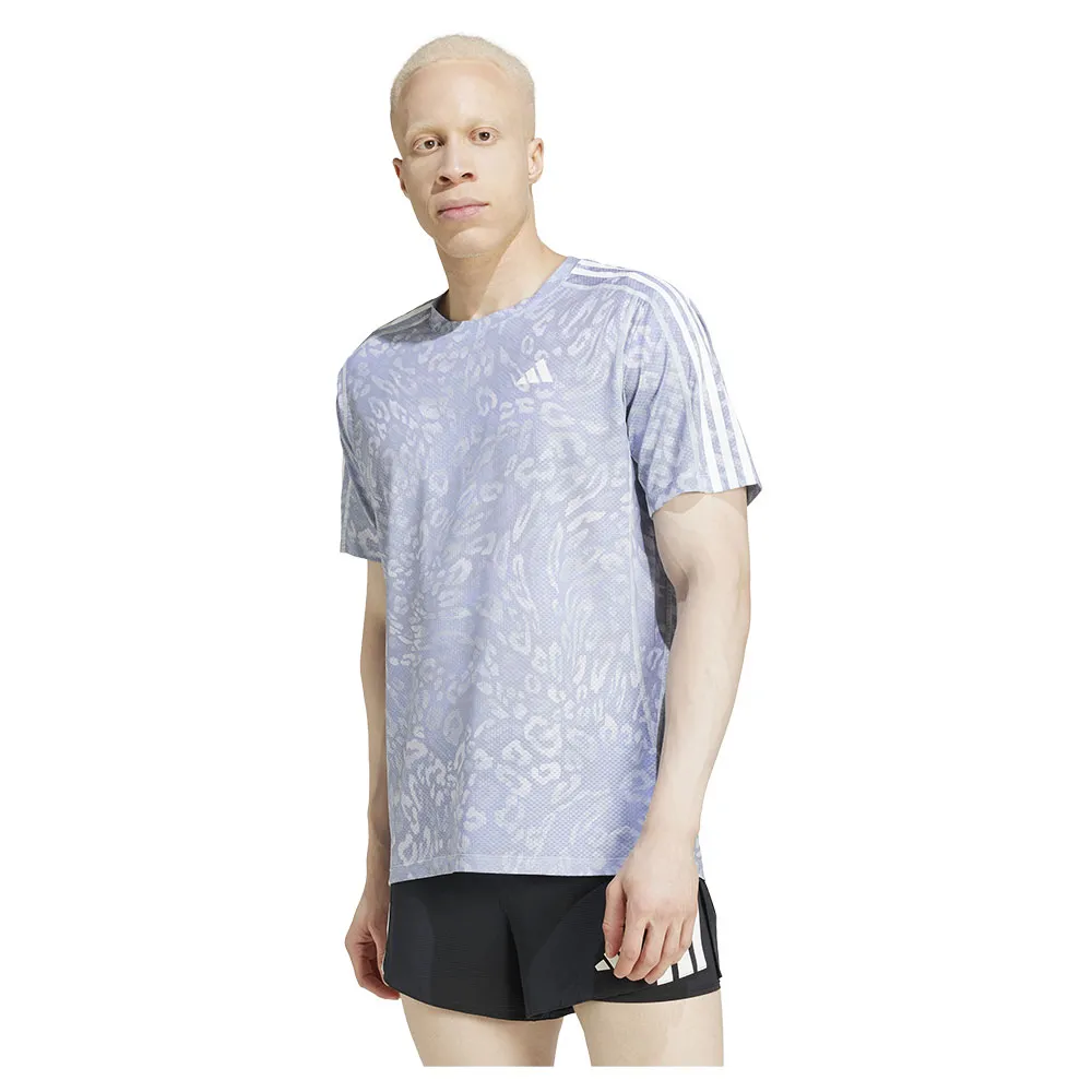 

Футболка с коротким рукавом спортивная adidas Own The Run Climacool 3 Stripes, синий