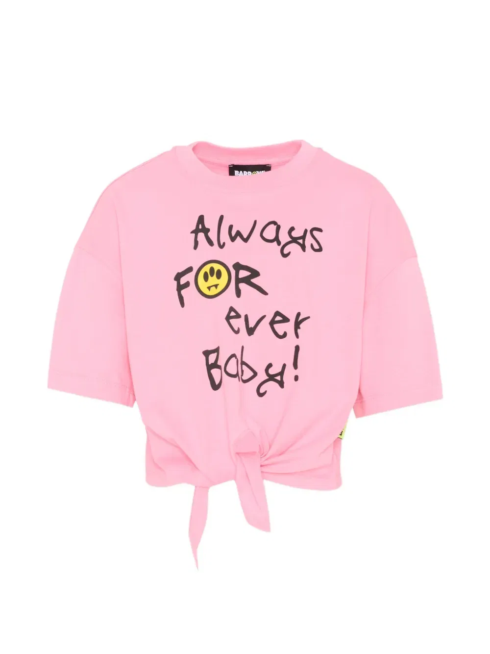 Футболка с коротким рукавом и принтом Barrow Kids, розовый