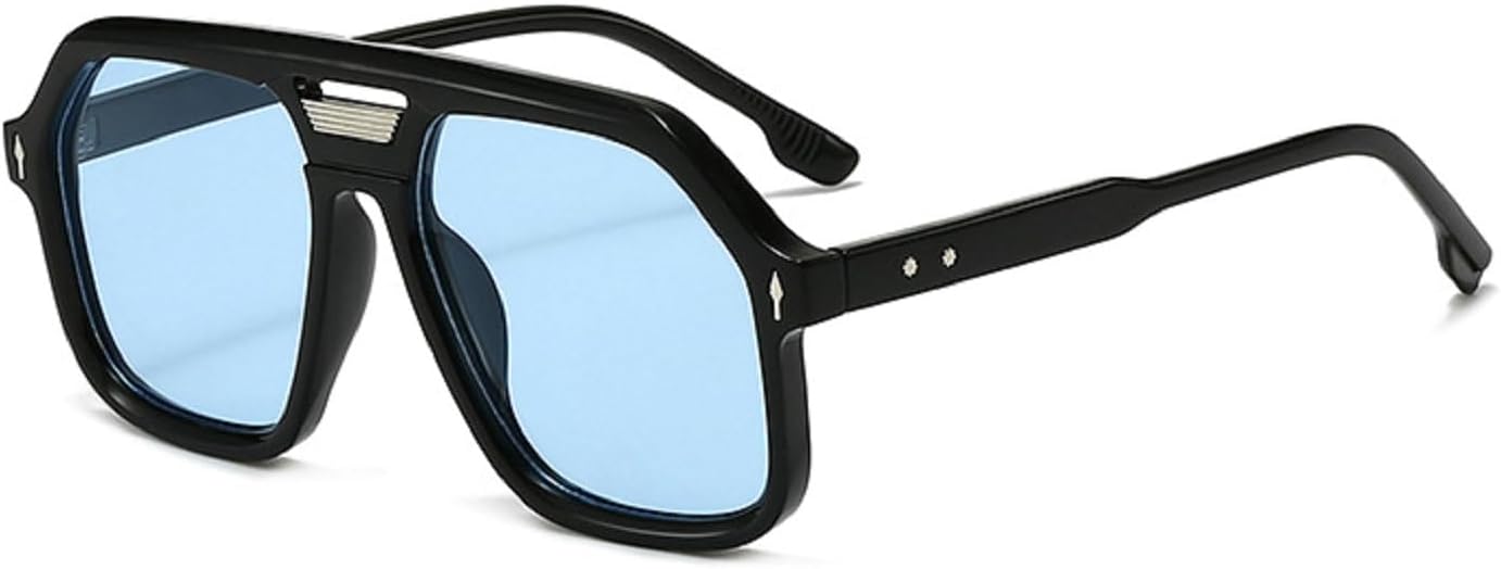 

Ретро солнцезащитные очки для женщин, модные градиентные оттенки, защита от УФ-излучения UV400, мужские панк-очки, сине-зеленые солнцезащитные очки Melrose, Black Blue