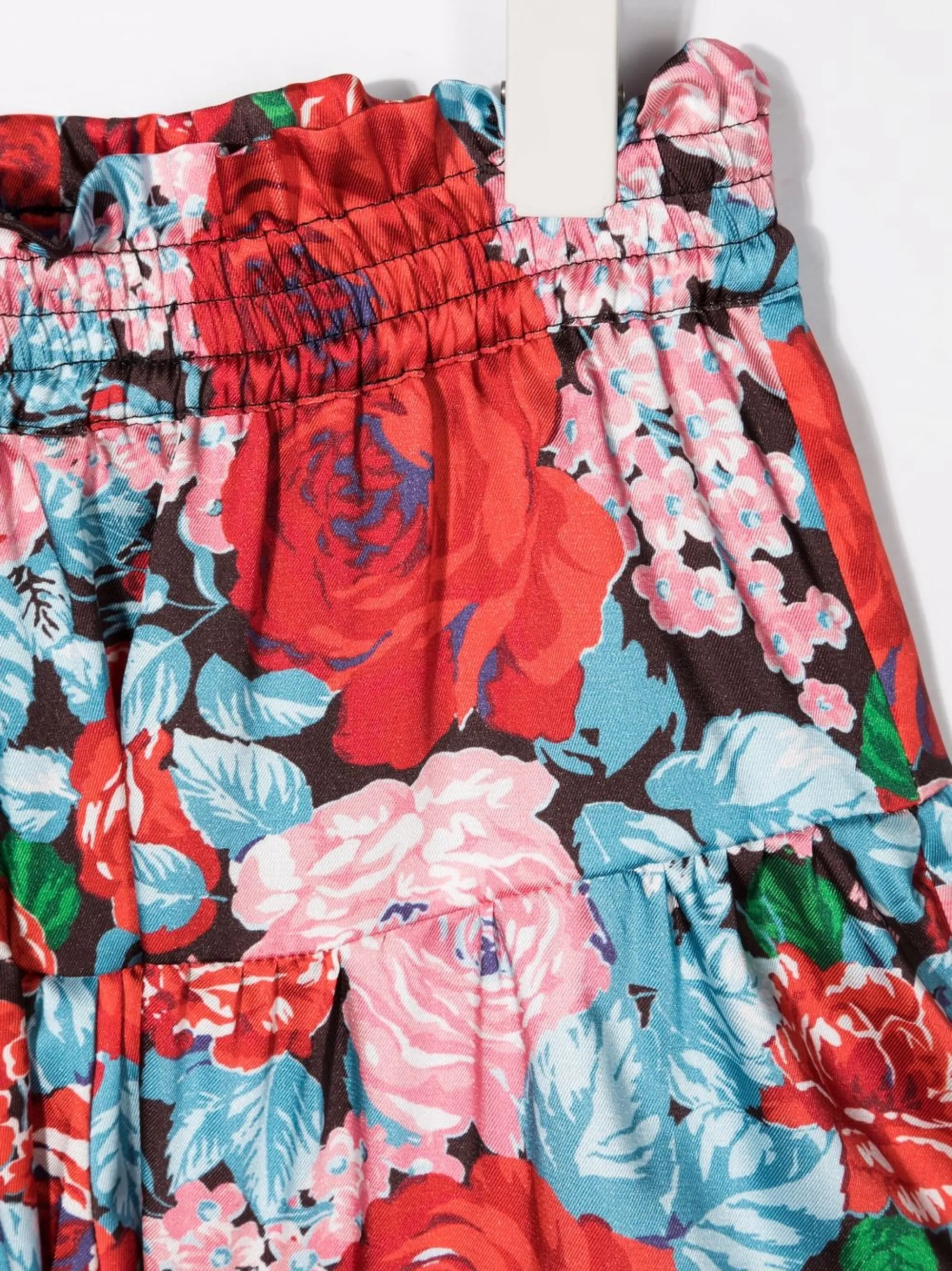 Шорты с цветочным принтом Msgm Kids, красный — фото 3