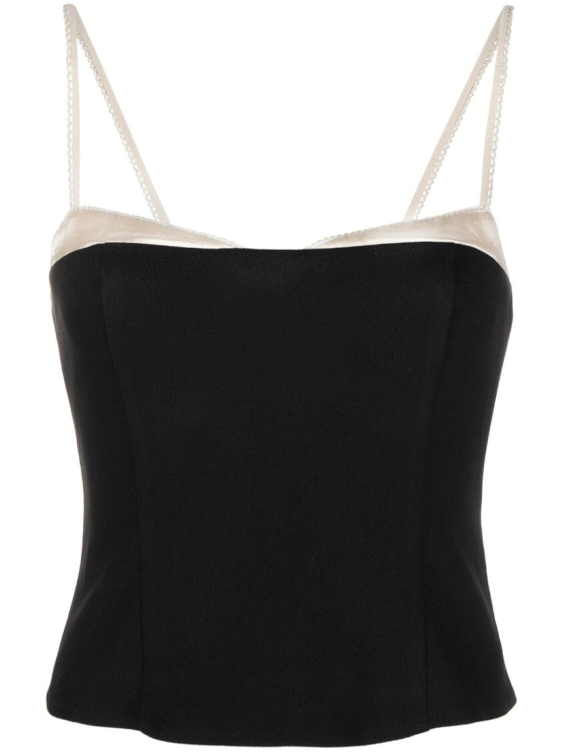 

Reformation Melanie contrast-trimmed tank top, черный